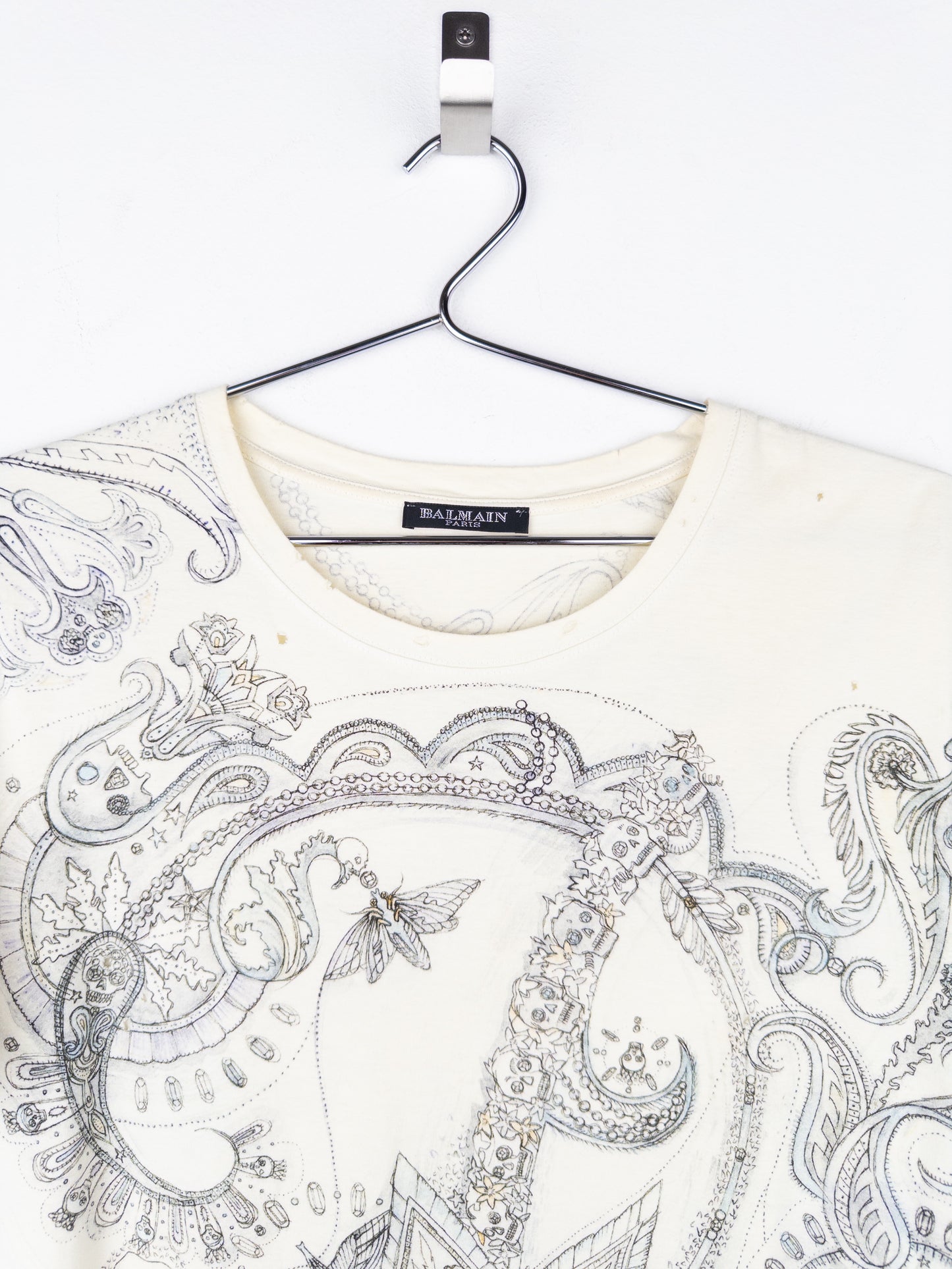 Balmain by Decarnin SS09 Distressed Paisley T-Shirt