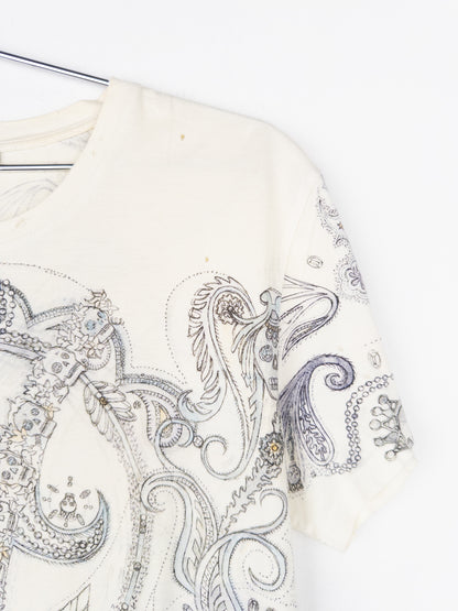 Balmain by Decarnin SS09 Distressed Paisley T-Shirt