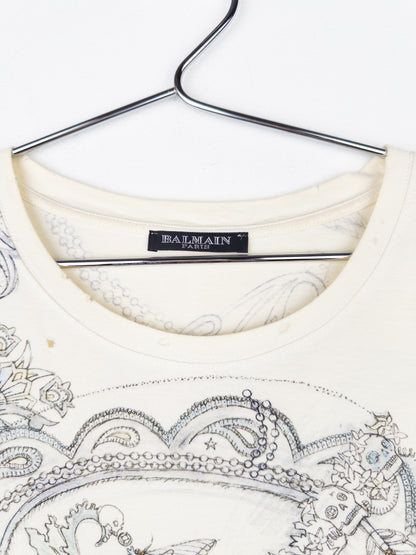 Balmain by Decarnin SS09 Distressed Paisley T-Shirt