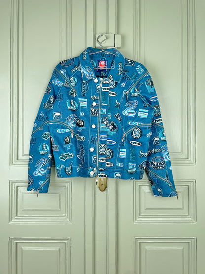 Kiko Kostadinov x Hysteric Glamour Print Multi-Zipper Denim Jacket