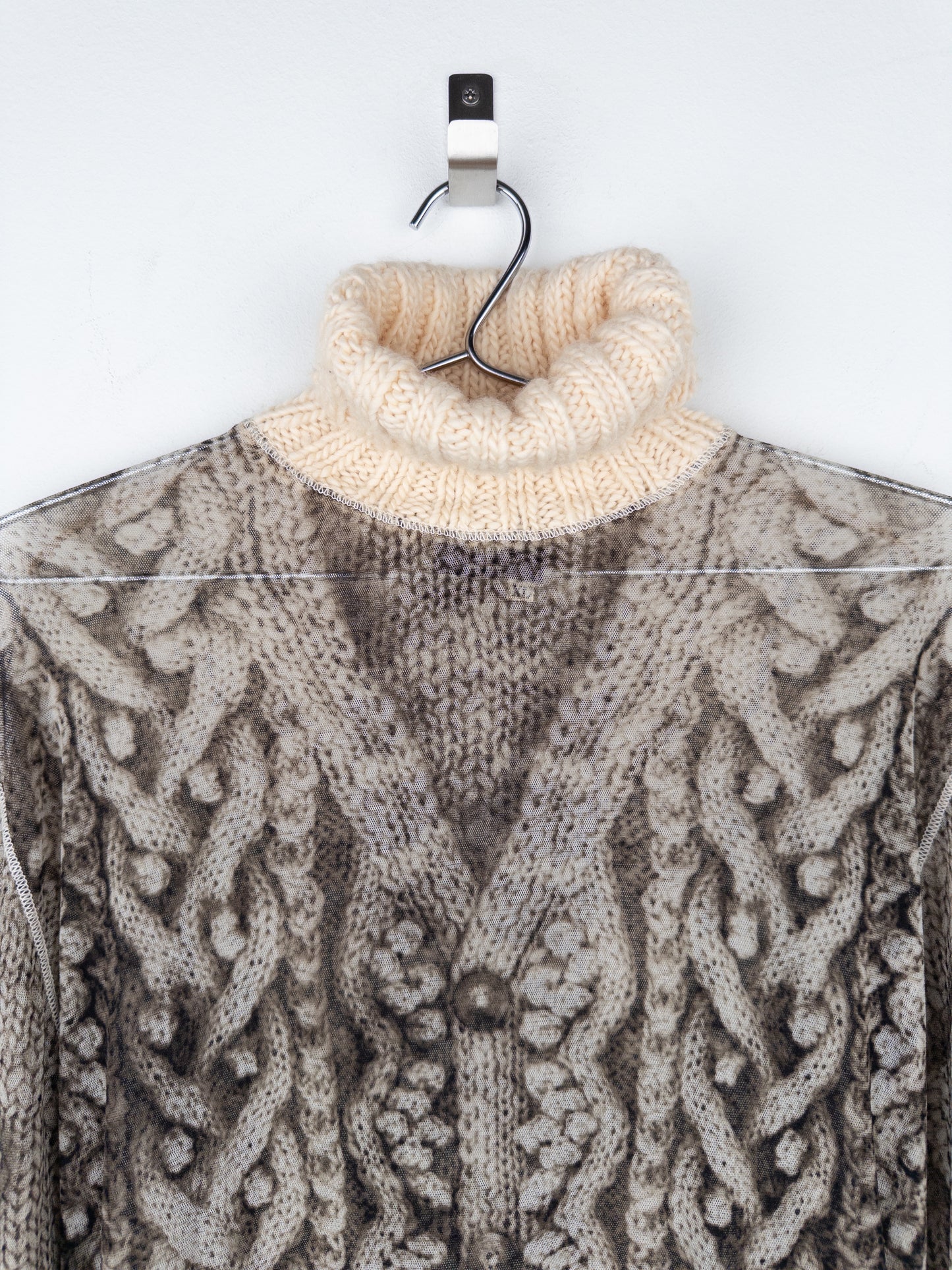 Jean Paul Gaultier AW04 Trompe Loeil Fisherman Knit Turtleneck Sweater