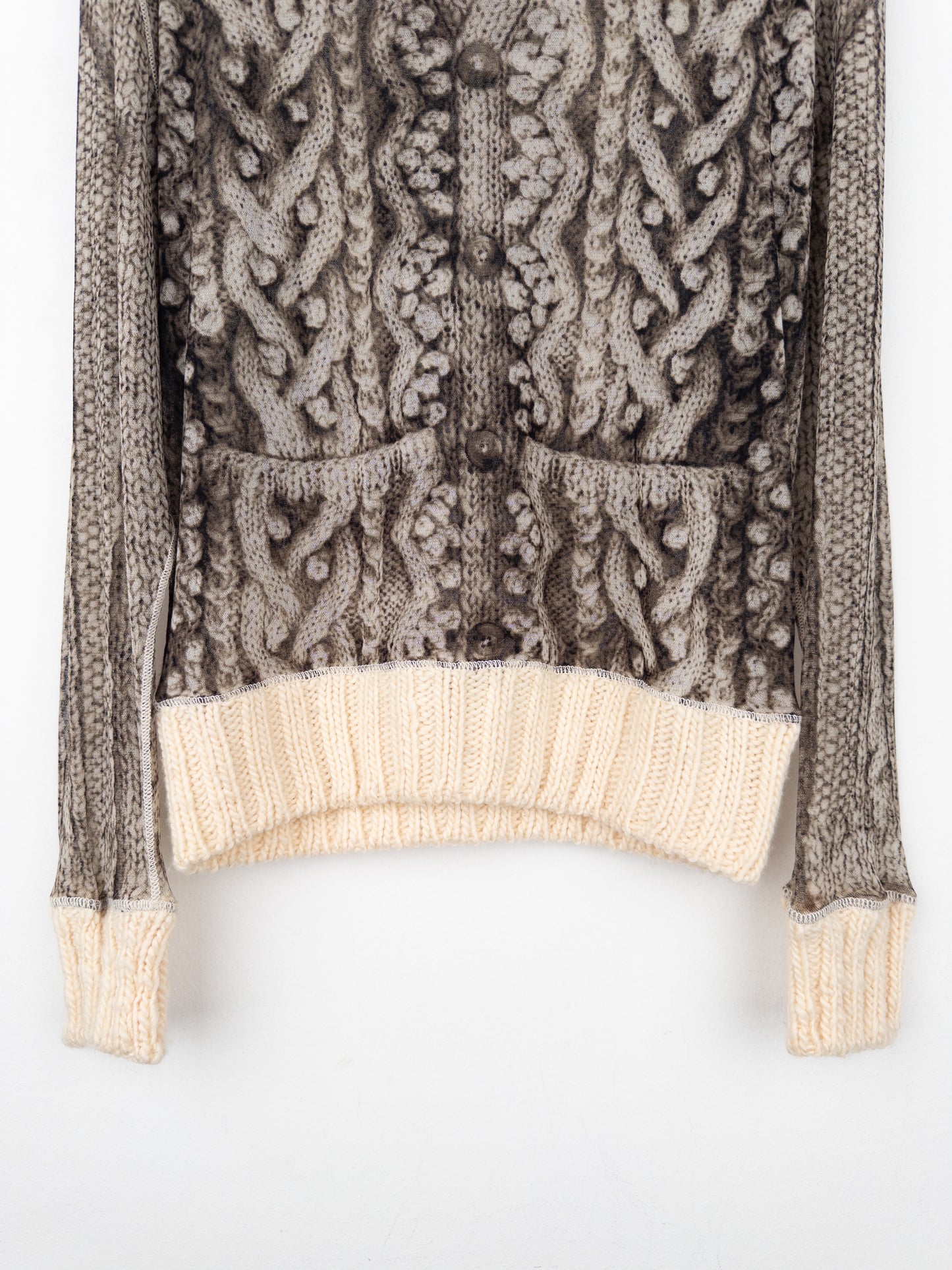 Jean Paul Gaultier AW04 Trompe Loeil Fisherman Knit Turtleneck Sweater