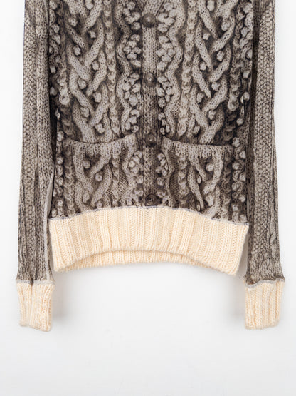 Jean Paul Gaultier AW04 Trompe Loeil Fisherman Knit Turtleneck Sweater