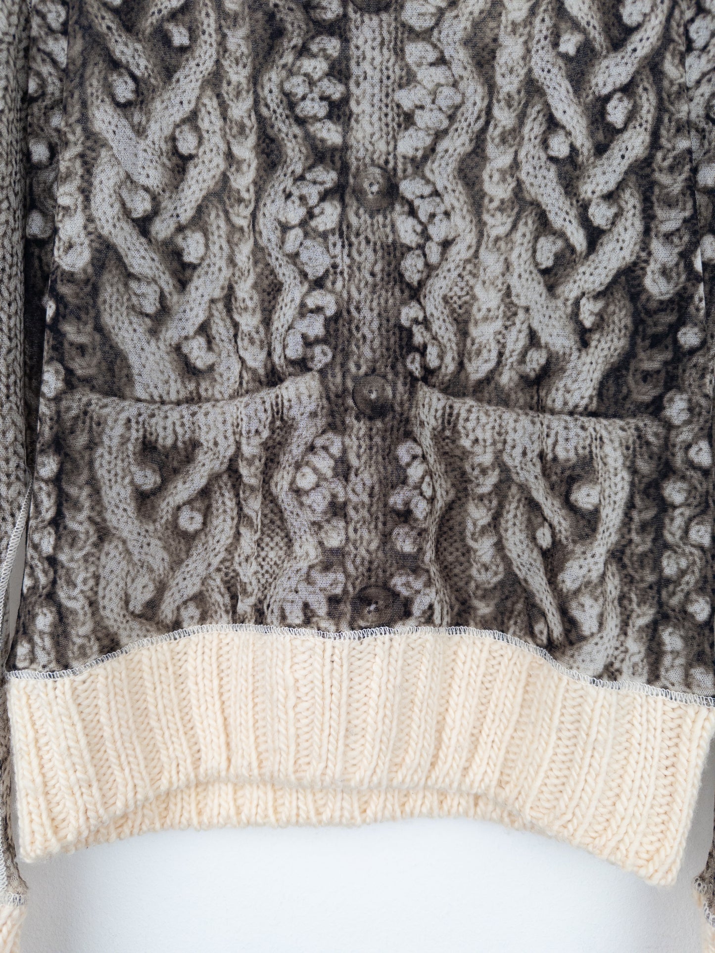 Jean Paul Gaultier AW04 Trompe Loeil Fisherman Knit Turtleneck Sweater
