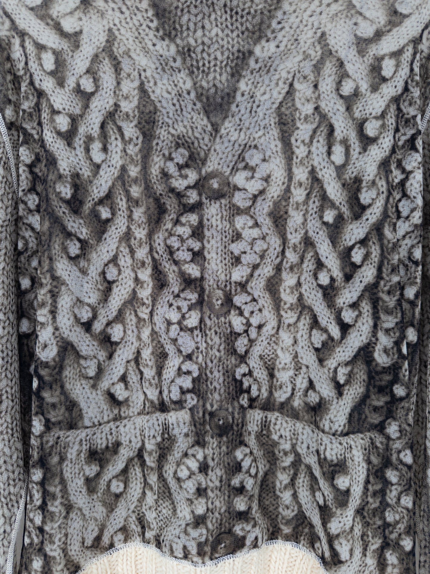 Jean Paul Gaultier AW04 Trompe Loeil Fisherman Knit Turtleneck Sweater