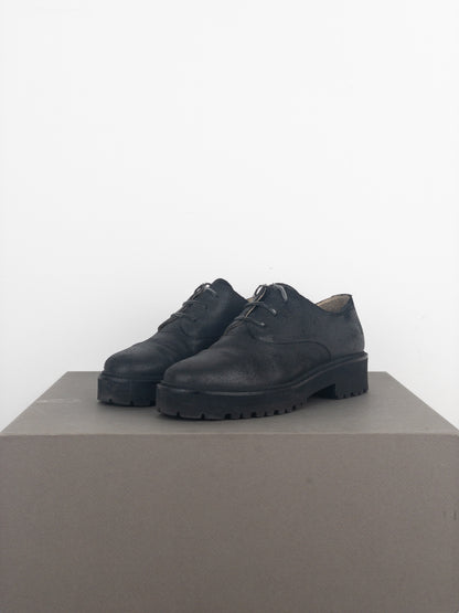 Maison Margiela MM6 Coated Suede Lug Sole Derby Shoes