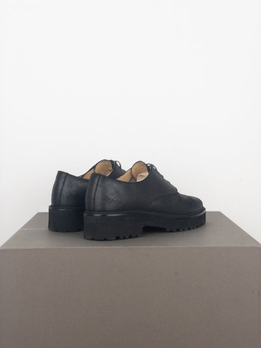 Maison Margiela MM6 Coated Suede Lug Sole Derby Shoes