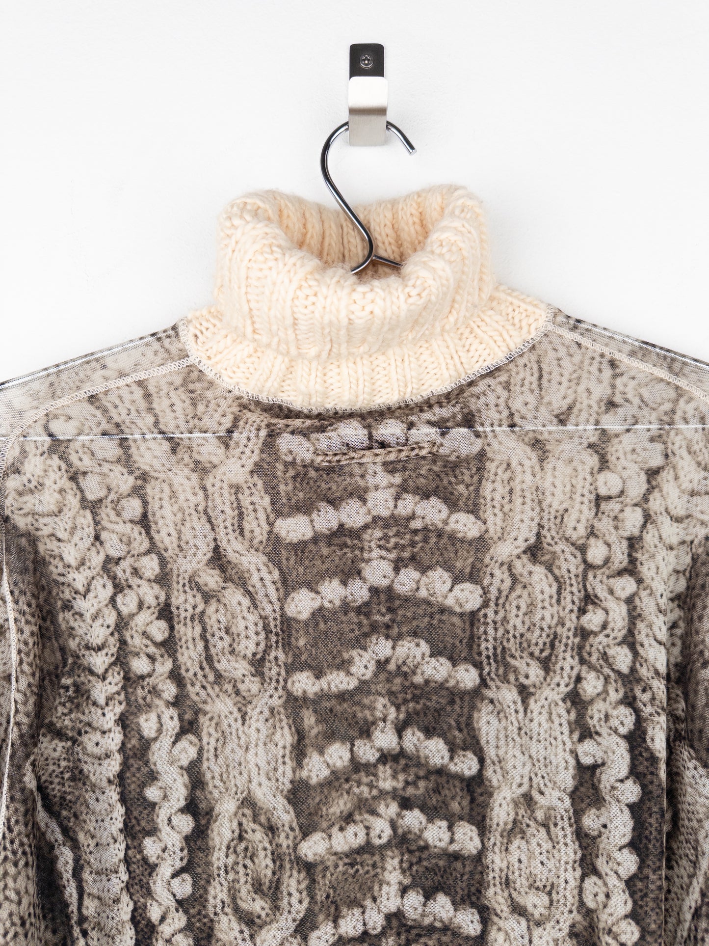 Jean Paul Gaultier AW04 Trompe Loeil Fisherman Knit Turtleneck Sweater