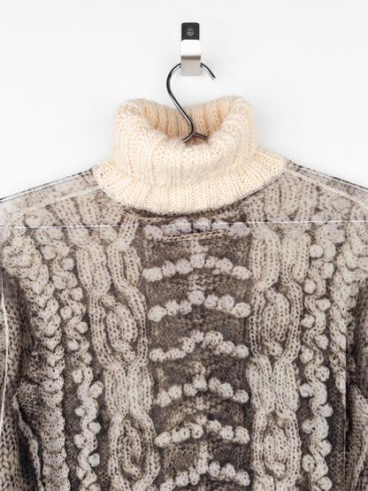 Jean Paul Gaultier AW04 Trompe Loeil Fisherman Knit Turtleneck Sweater