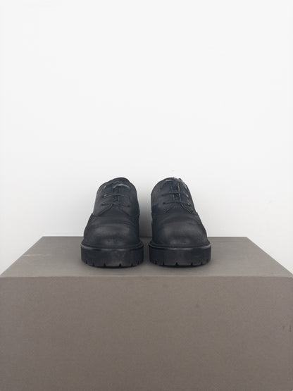 Maison Margiela MM6 Coated Suede Lug Sole Derby Shoes