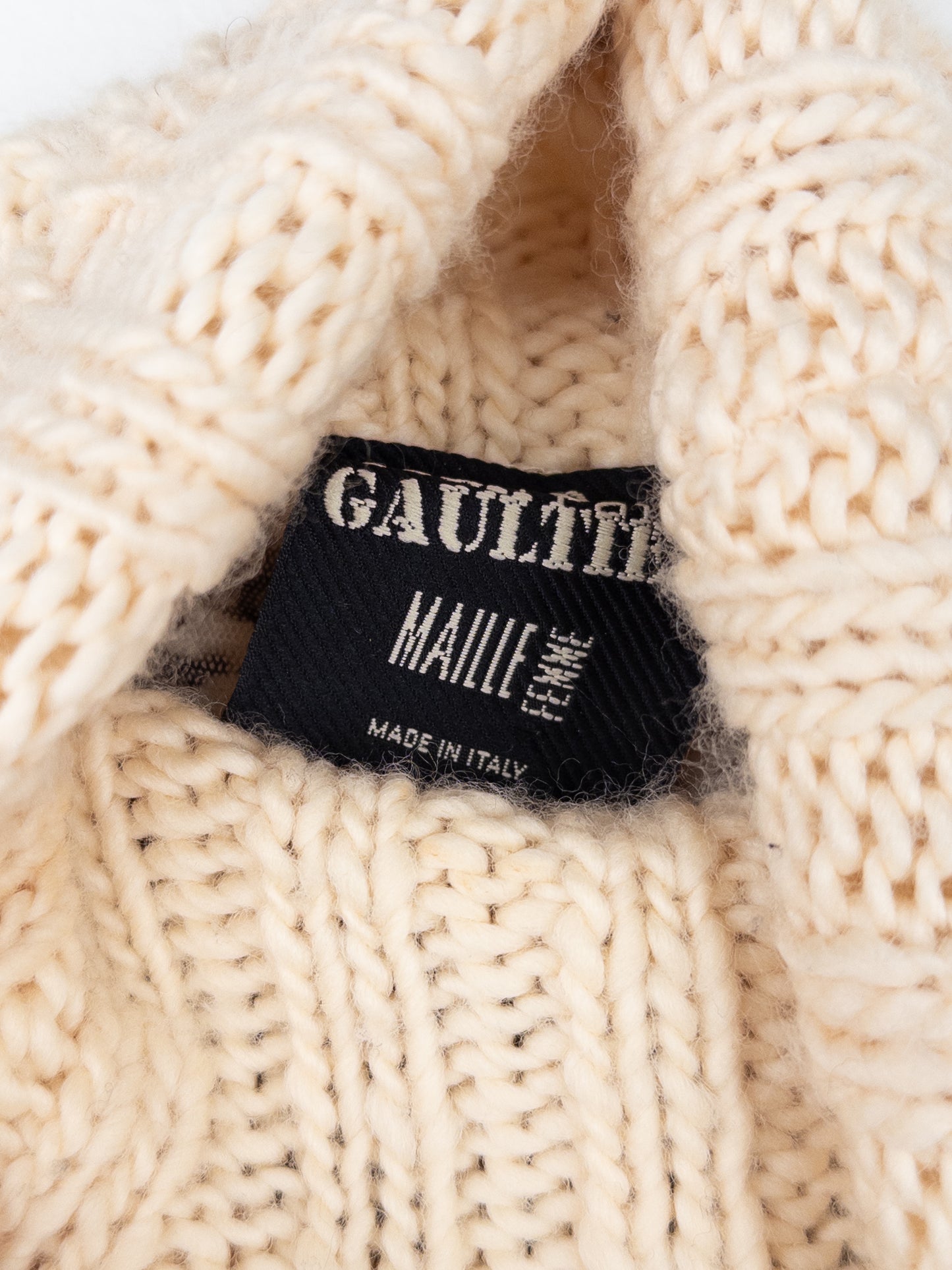 Jean Paul Gaultier AW04 Trompe Loeil Fisherman Knit Turtleneck Sweater