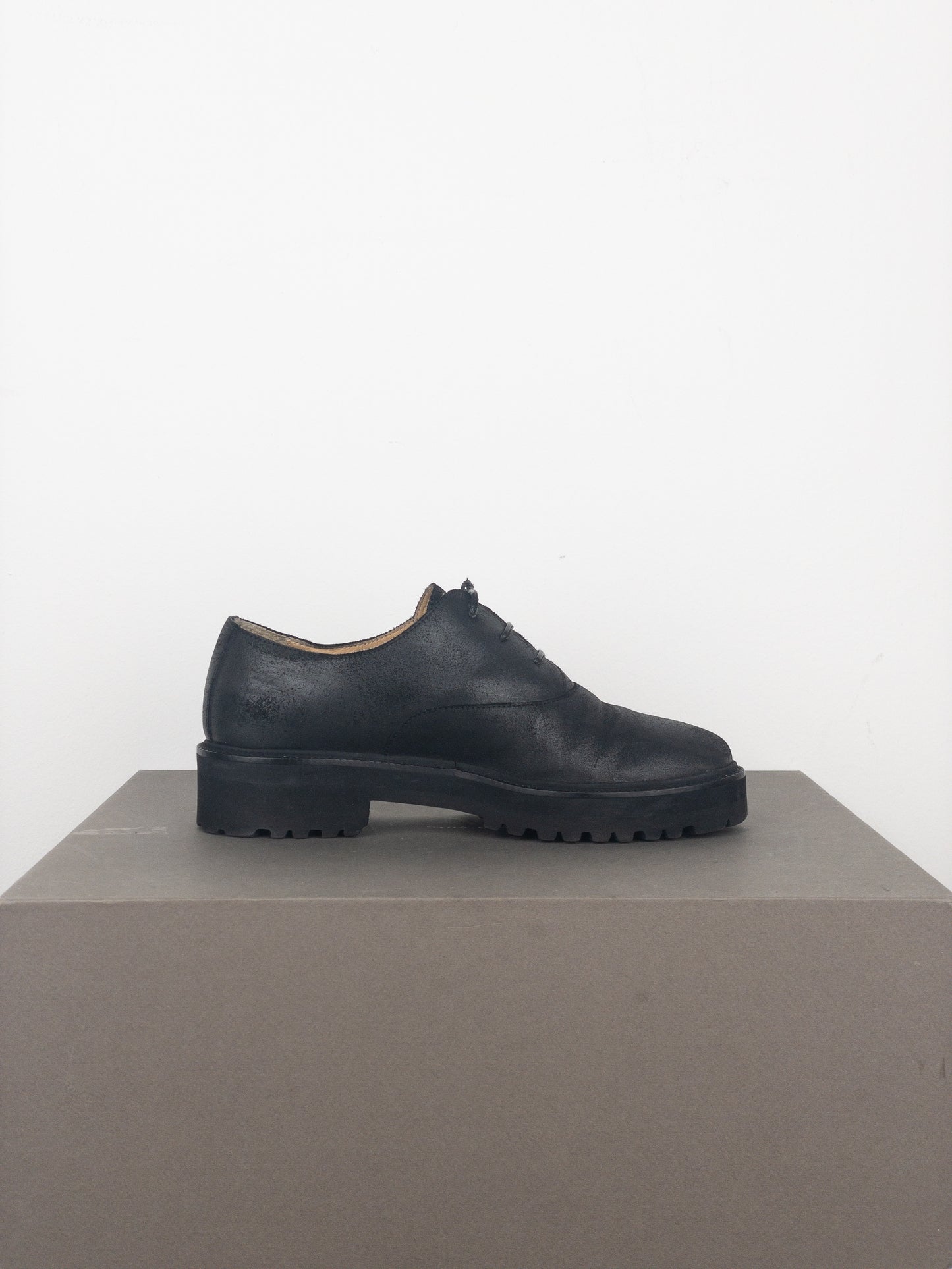 Maison Margiela MM6 Coated Suede Lug Sole Derby Shoes