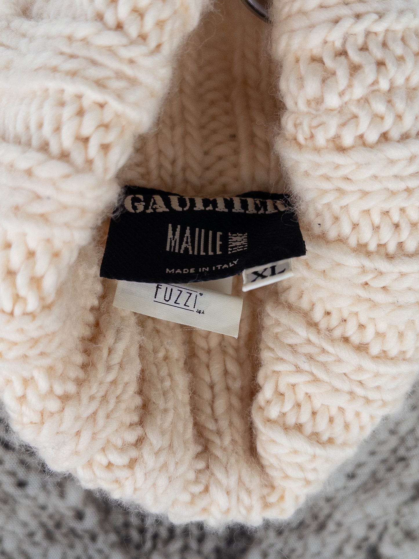 Jean Paul Gaultier AW04 Trompe Loeil Fisherman Knit Turtleneck Sweater