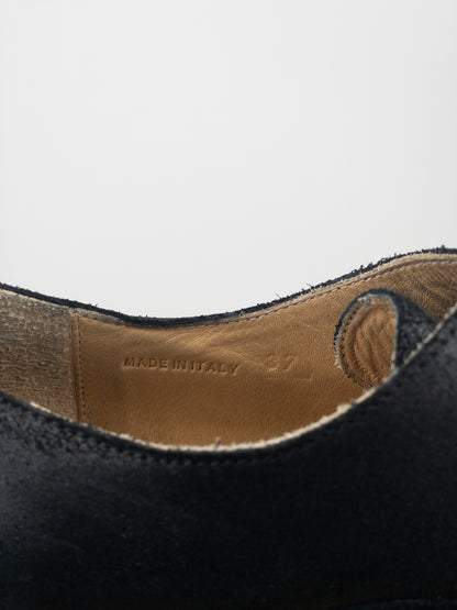 Maison Margiela MM6 Coated Suede Lug Sole Derby Shoes