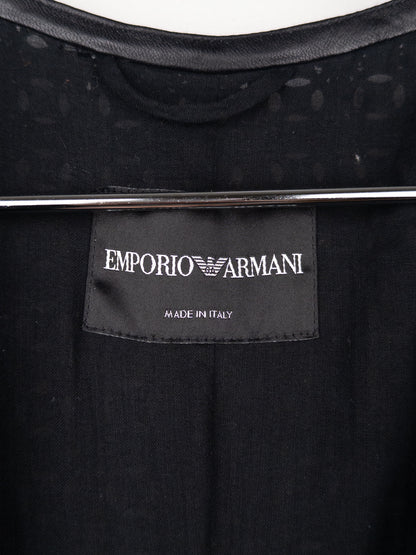 Armani 2000s Laser Cut Out Leather Blazer Jacket