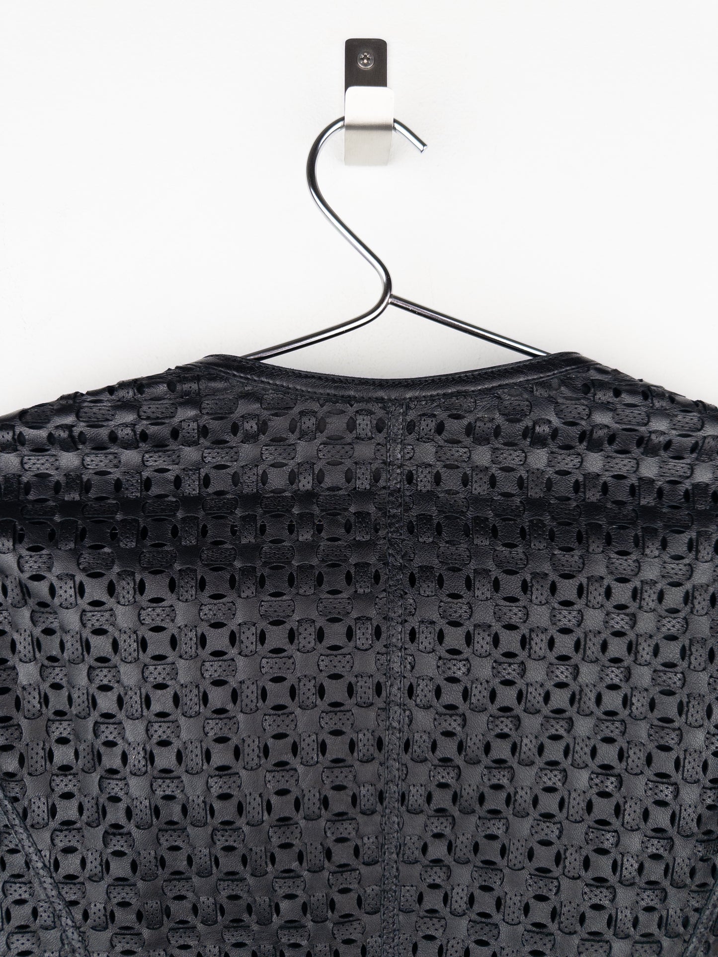 Armani 2000s Laser Cut Out Leather Blazer Jacket