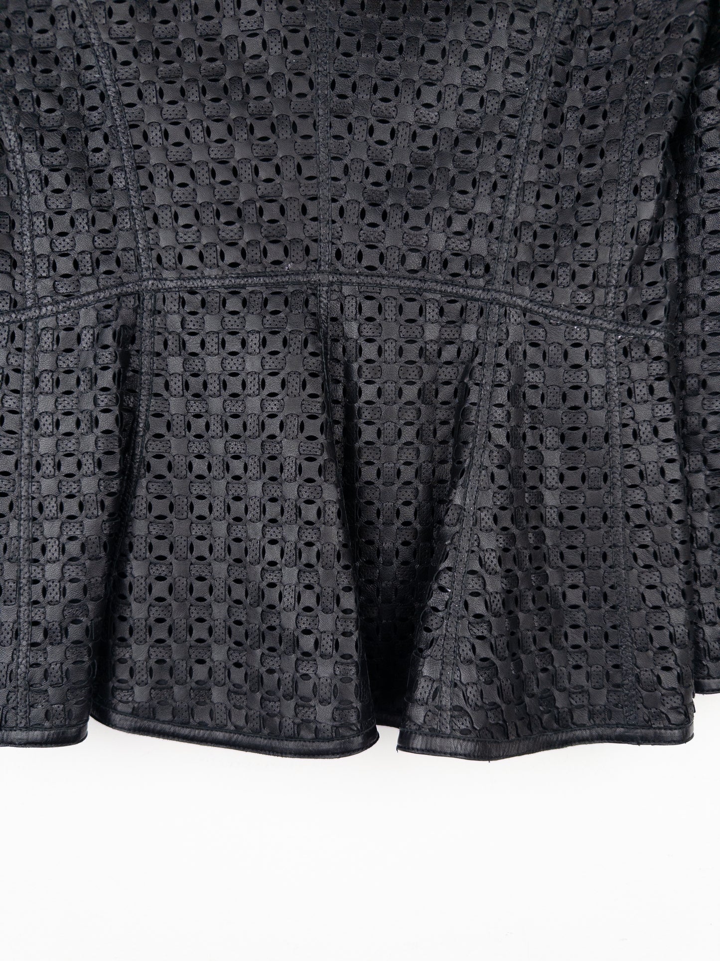 Armani 2000s Laser Cut Out Leather Blazer Jacket