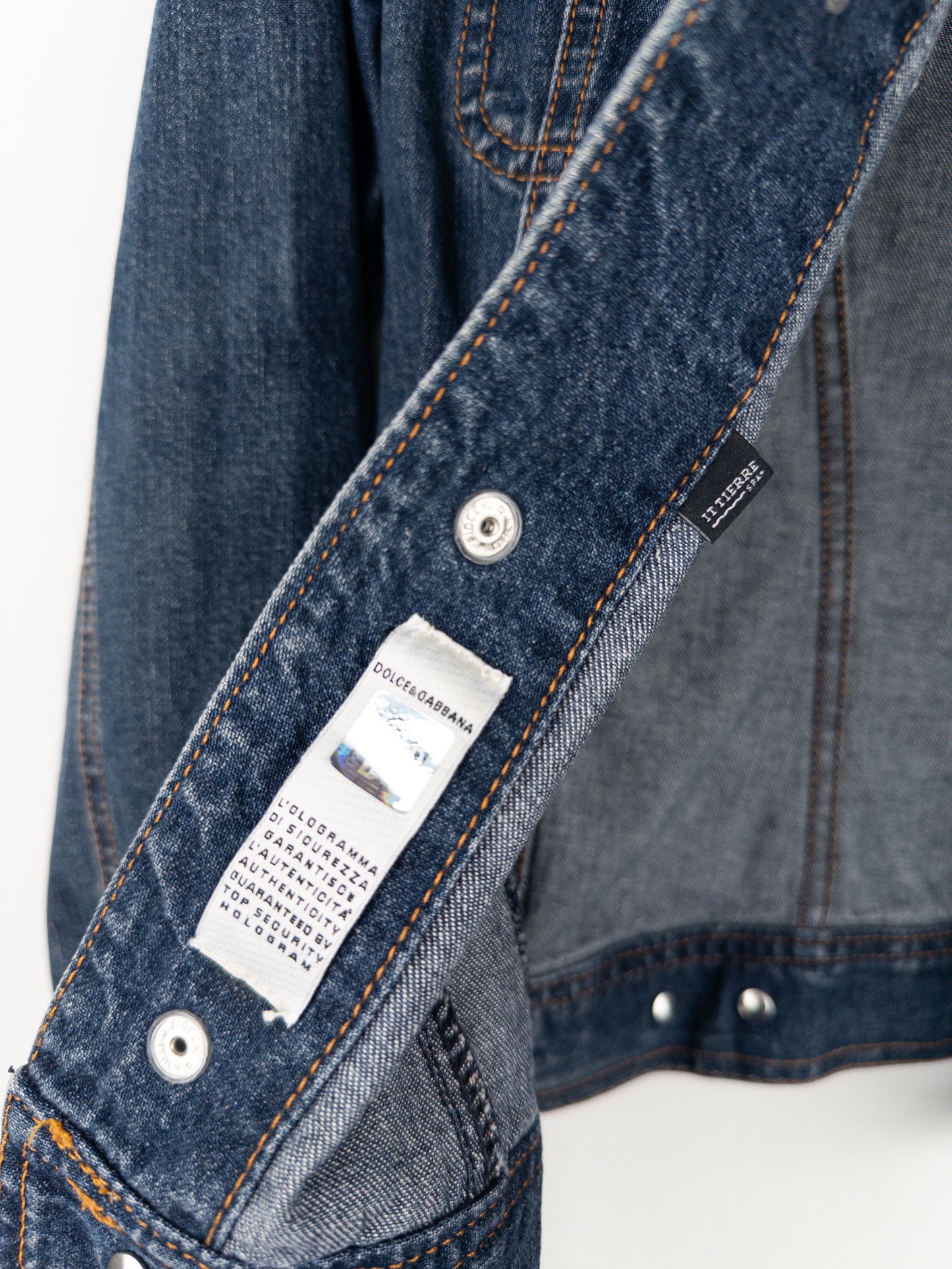 Dolce & Gabbana 2000s Rhinestone Denim Trucker Jacket