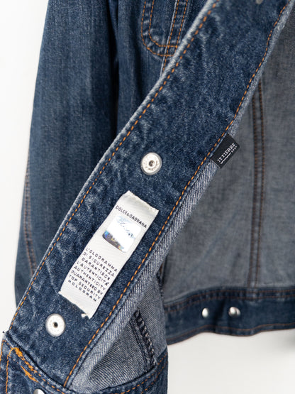 Dolce & Gabbana 2000s Rhinestone Denim Trucker Jacket
