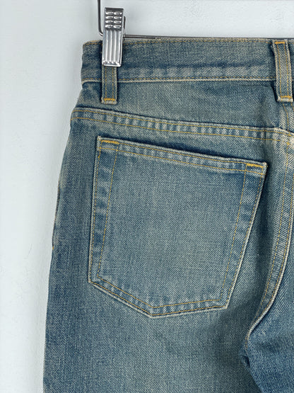 Helmut Lang 1990s Dirt Wash Boot-Cut Denim Jeans