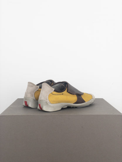 Prada SS03 Linea Rossa Mesh Velcro Sports Racing Sneakers