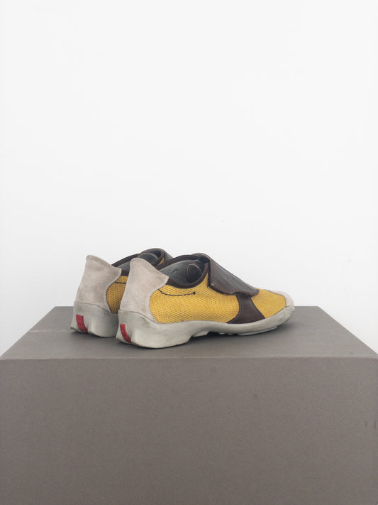 Prada SS03 Linea Rossa Mesh Velcro Sports Racing Sneakers