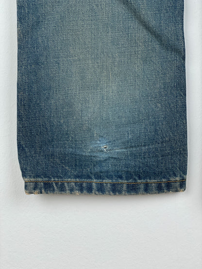 Helmut Lang 1990s Dirt Wash Boot-Cut Denim Jeans