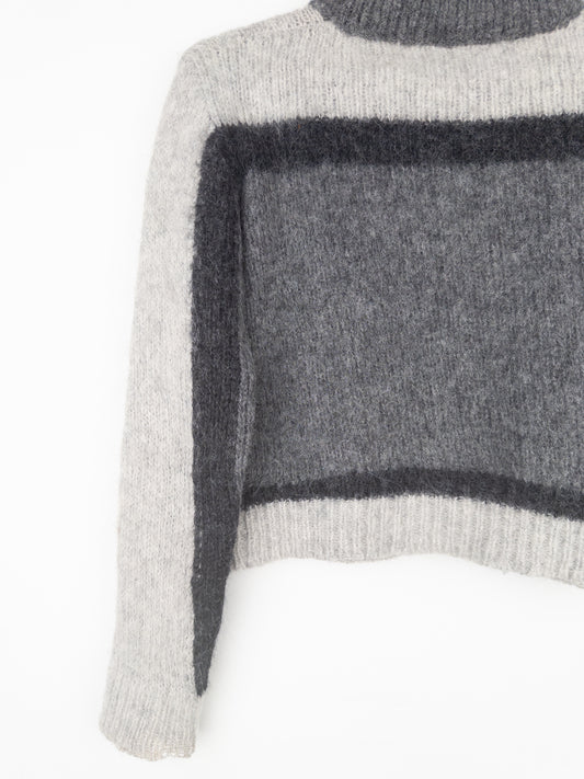 Prada 2000s Red Tab Geometric Fuzzy Knit Turtleneck Sweater – photo 6