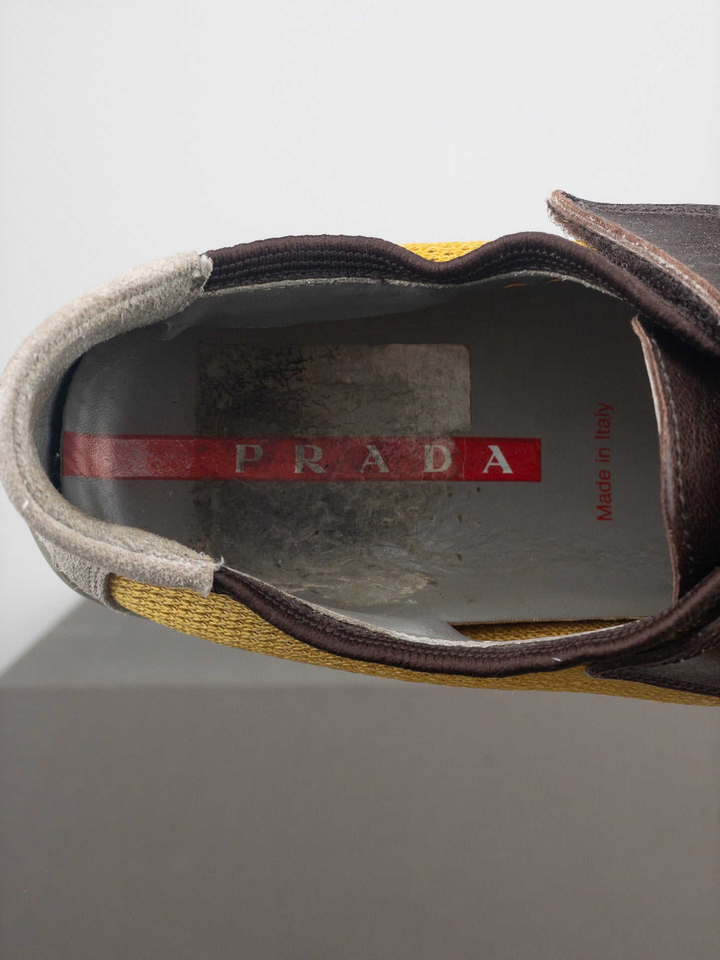 Prada SS03 Linea Rossa Mesh Velcro Sports Racing Sneakers