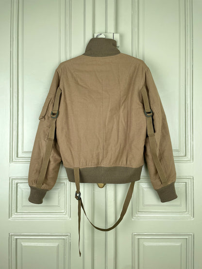 Helmut Lang Re-Edition AW03 High-Collar Bondage Bomber Jacket