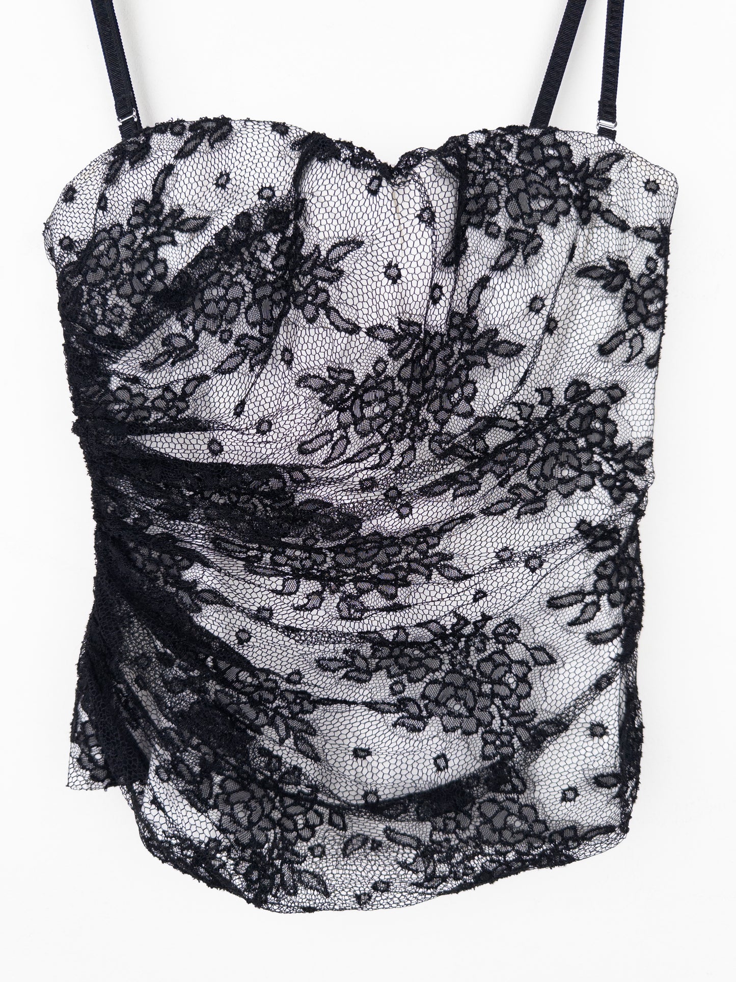 Dolce & Gabbana 2000s Floral Lace Bustier Top