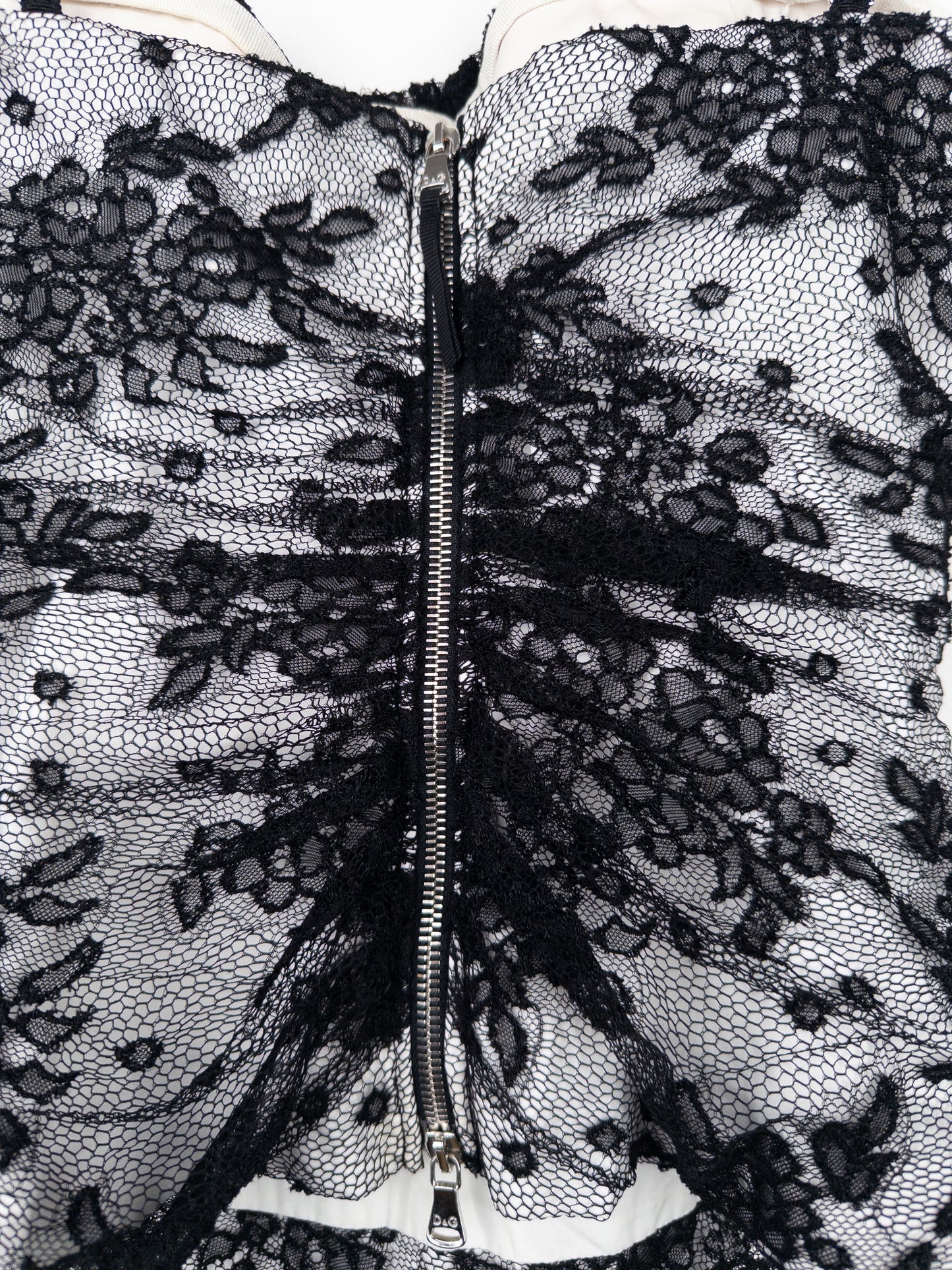 Dolce & Gabbana 2000s Floral Lace Bustier Top