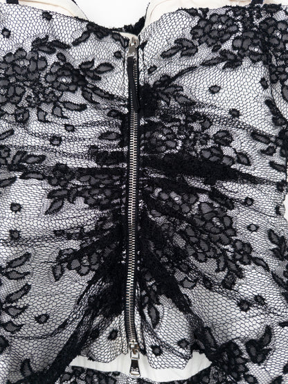 Dolce & Gabbana 2000s Floral Lace Bustier Top