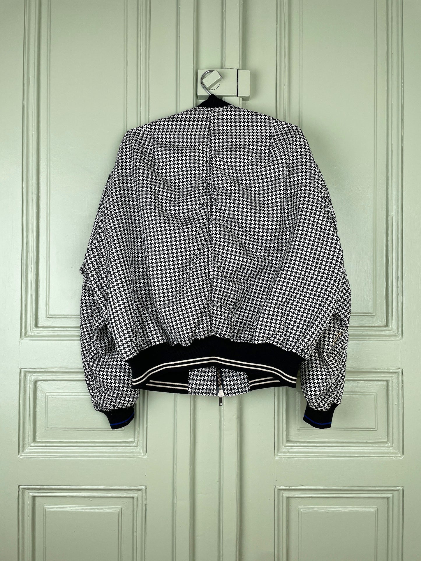 Haider Ackermann SS19 Houndstooth `Daytona´ Bomber Jacket