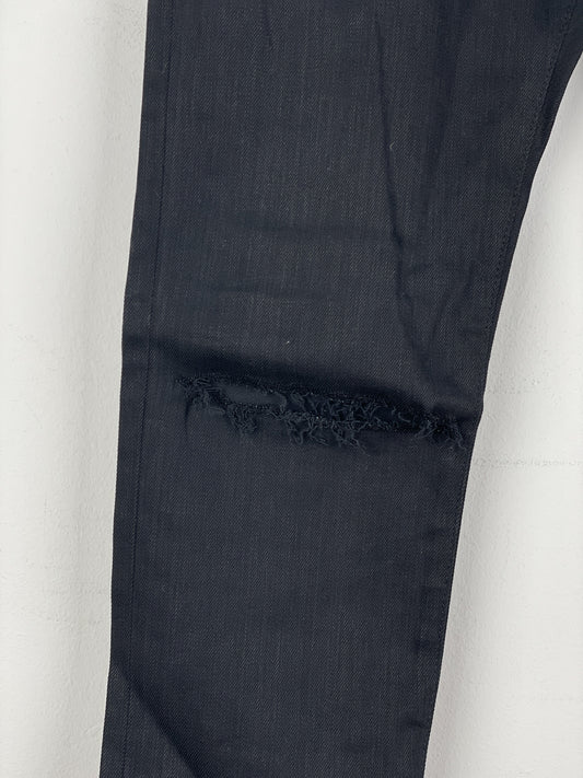 Saint Laurent D02 Distressed Knife-Cut Coated Denim Jeans – photo 6