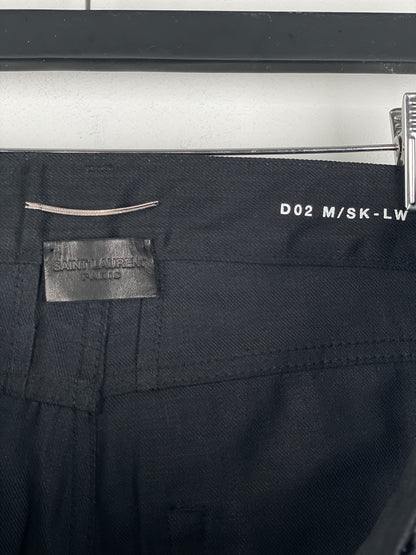 Saint Laurent D02 Distressed Knife-Cut Coated Denim Jeans