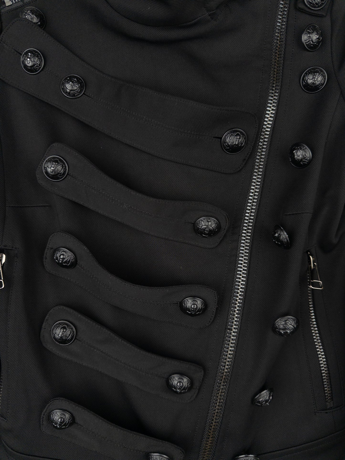 Balmain by Decarnin 2010s Napoleon Biker Jacket