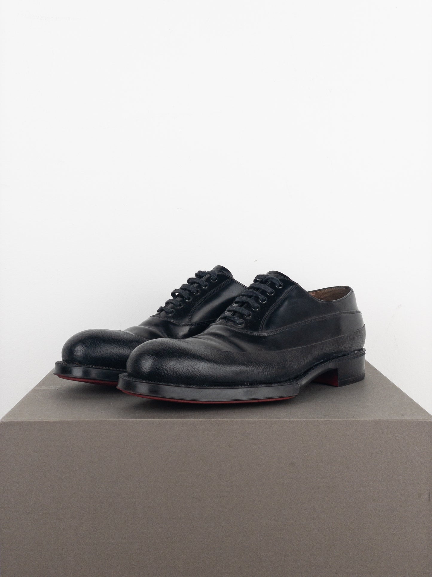 Prada AW12 Rubber Cap Derby Shoes