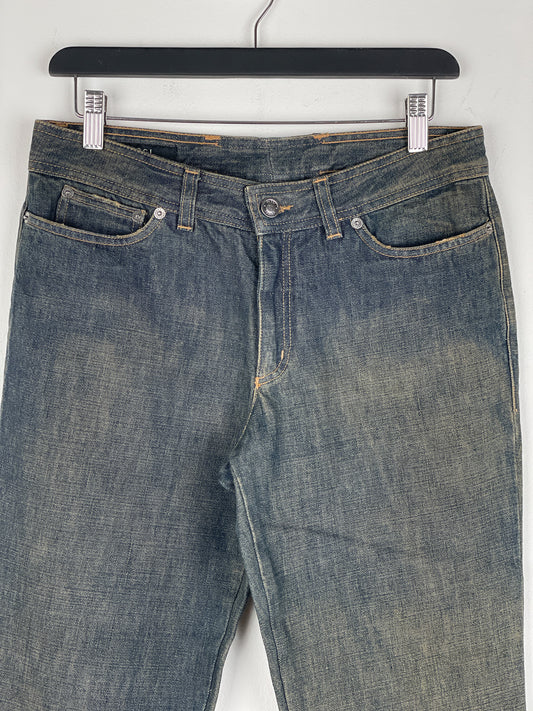 Gucci by Tom Ford SS02 Flared Sanded Bootcut Denim Jeans – photo 3