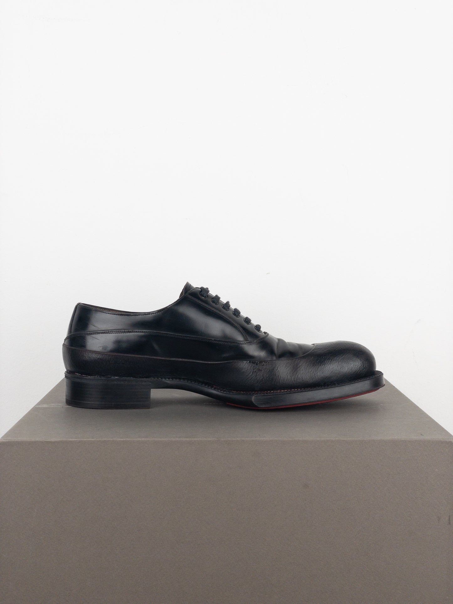 Prada AW12 Rubber Cap Derby Shoes