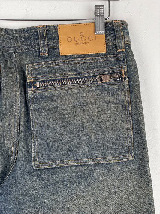 Gucci by Tom Ford SS02 Flared Sanded Bootcut Denim Jeans – photo 11