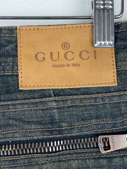 Gucci by Tom Ford SS02 Flared Sanded Bootcut Denim Jeans