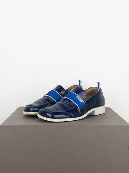 Miu Miu 2000s Square Toe Sports Penny Loafers