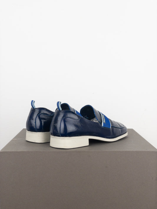 Miu Miu 2000s Square Toe Sports Penny Loafers