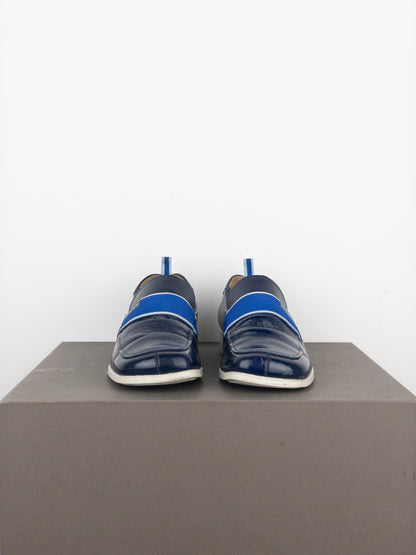 Miu Miu 2000s Square Toe Sports Penny Loafers