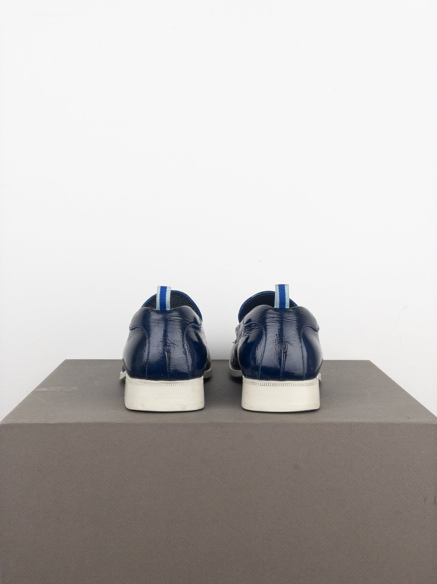 Miu Miu 2000s Square Toe Sports Penny Loafers