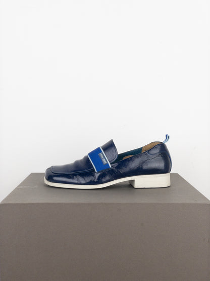 Miu Miu 2000s Square Toe Sports Penny Loafers