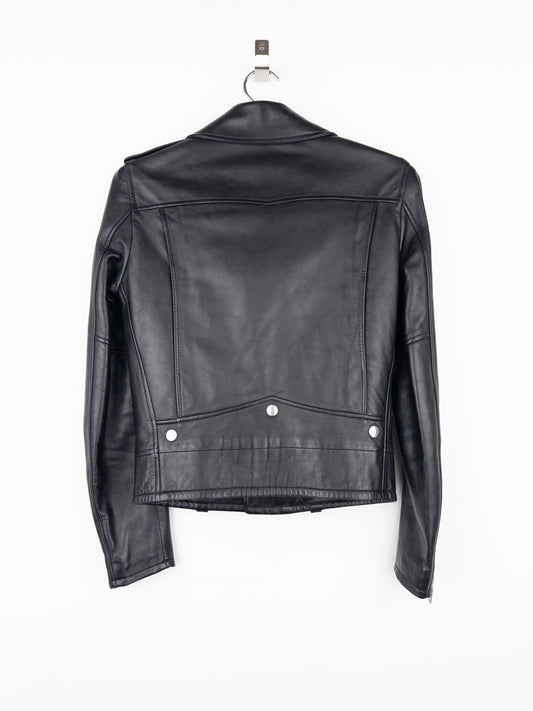 Saint Laurent AW17 Perfecto Biker Patch Leather Jacket