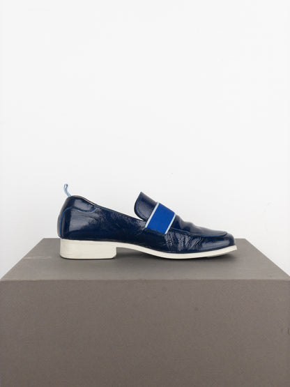 Miu Miu 2000s Square Toe Sports Penny Loafers