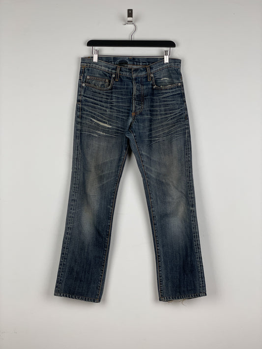 Dior Homme Distressed Washed Denim Jeans
